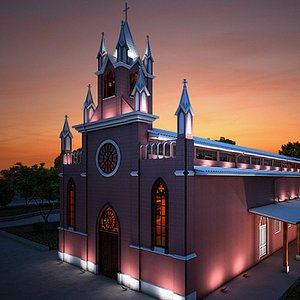 3d latin church model