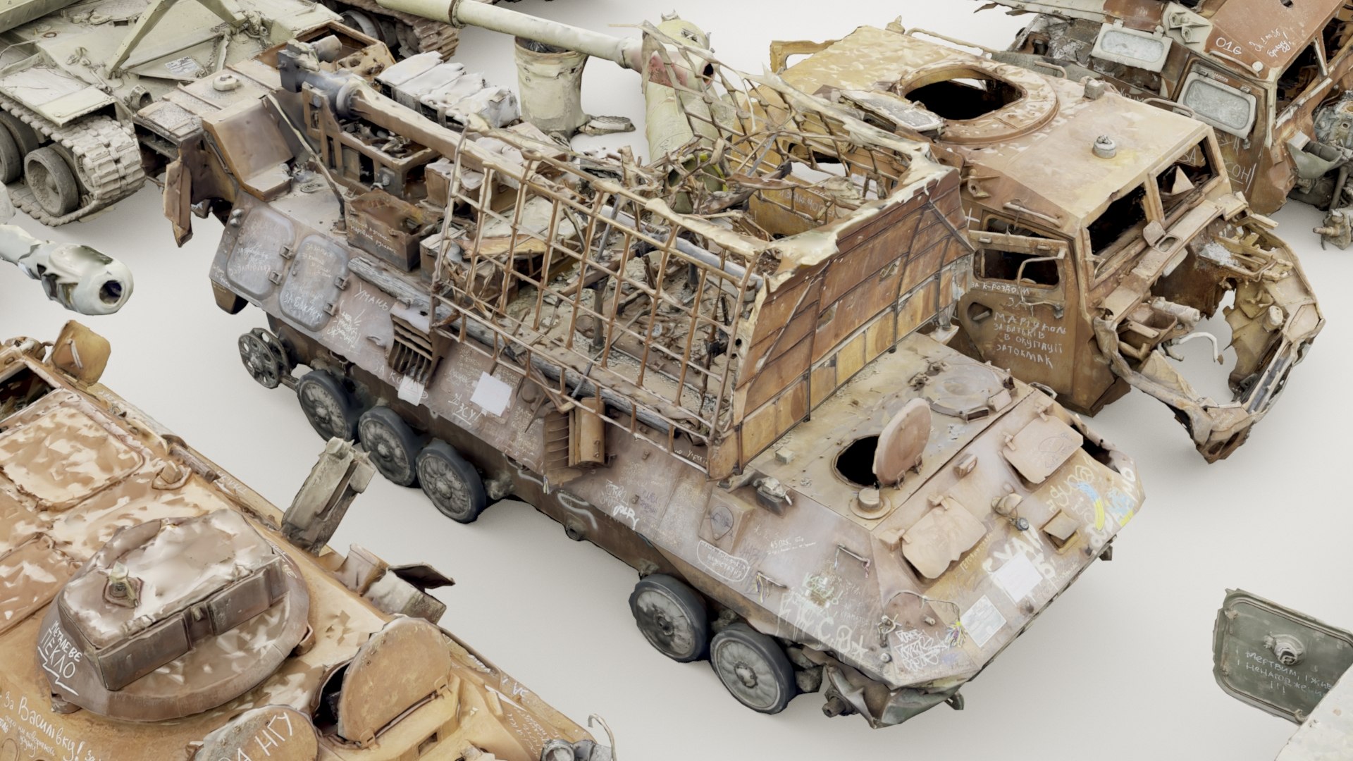 3D Destroyed russian armored vehicles Vol2 https://p.turbosquid.com/ts-thumb/Bd/7A6D8s/4k/364_destrmilitary_vol2_0014/jpg/1697909158/1920x1080/fit_q87/32b5d2f644c0fb1c1201ad4aef1fae854c386b22/364_destrmilitary_vol2_0014.jpg