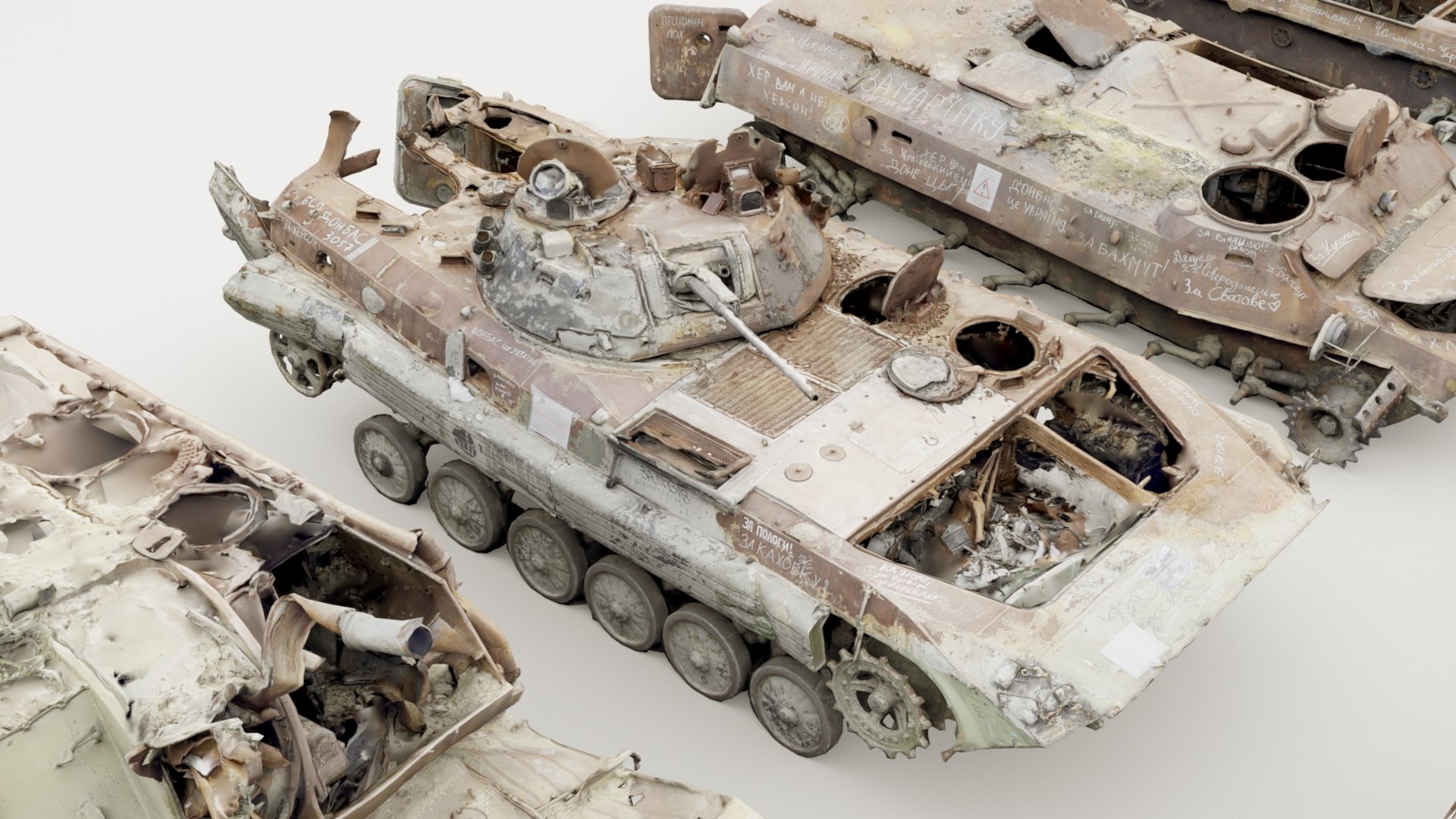 3D Destroyed russian armored vehicles Vol2 https://p.turbosquid.com/ts-thumb/Bd/7A6D8s/Ix/364_destrmilitary_vol2_0023/jpg/1697909164/1920x1080/fit_q87/ebf137d9f704106c5bc0533e823c3a97efcde94e/364_destrmilitary_vol2_0023.jpg