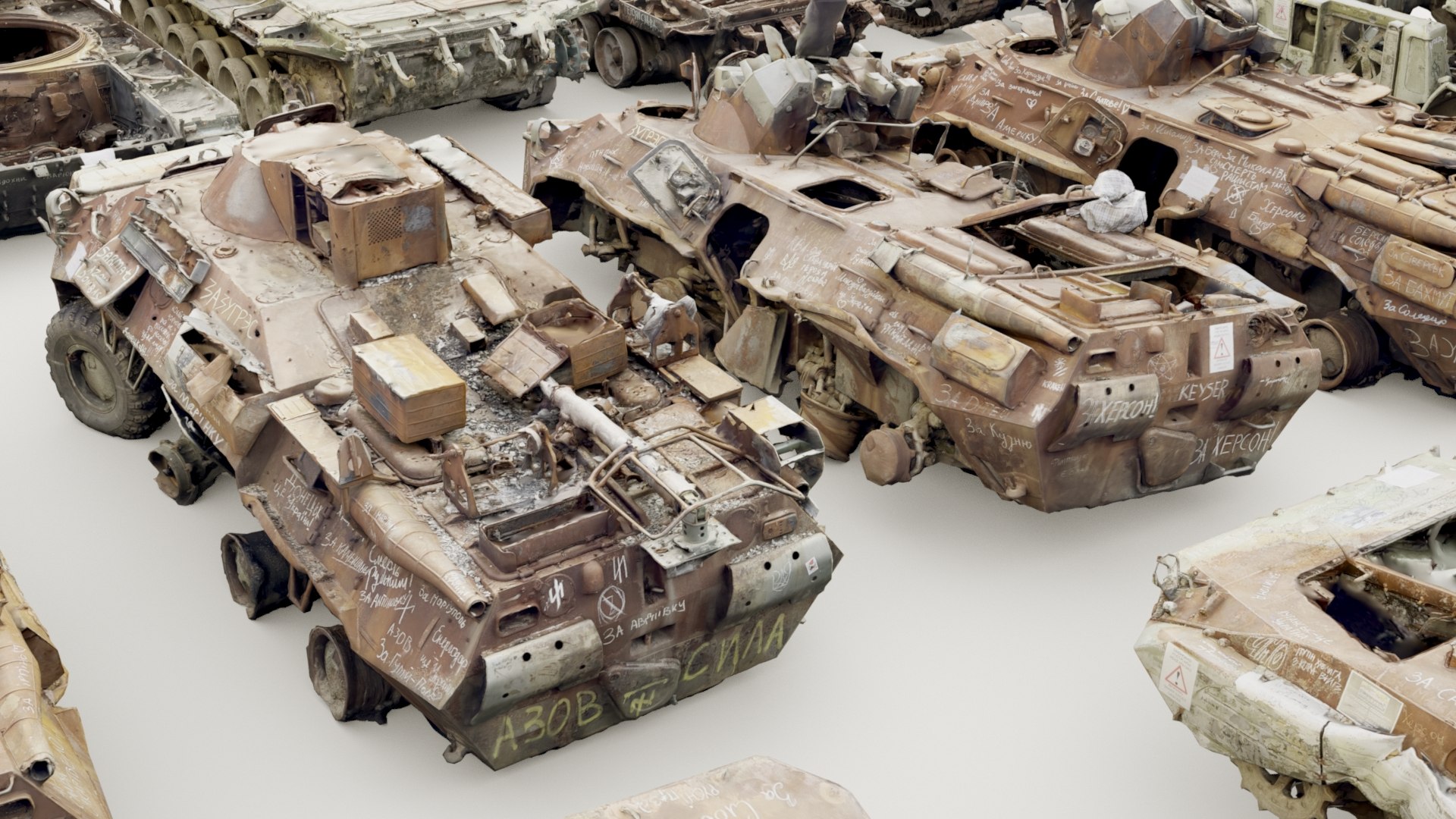 3D Destroyed russian armored vehicles Vol2 https://p.turbosquid.com/ts-thumb/Bd/7A6D8s/Xx/364_destrmilitary_vol2_0037/jpg/1697909178/1920x1080/fit_q87/8dc57a04d17749a1e75c63bd415c3c3ca7580e95/364_destrmilitary_vol2_0037.jpg