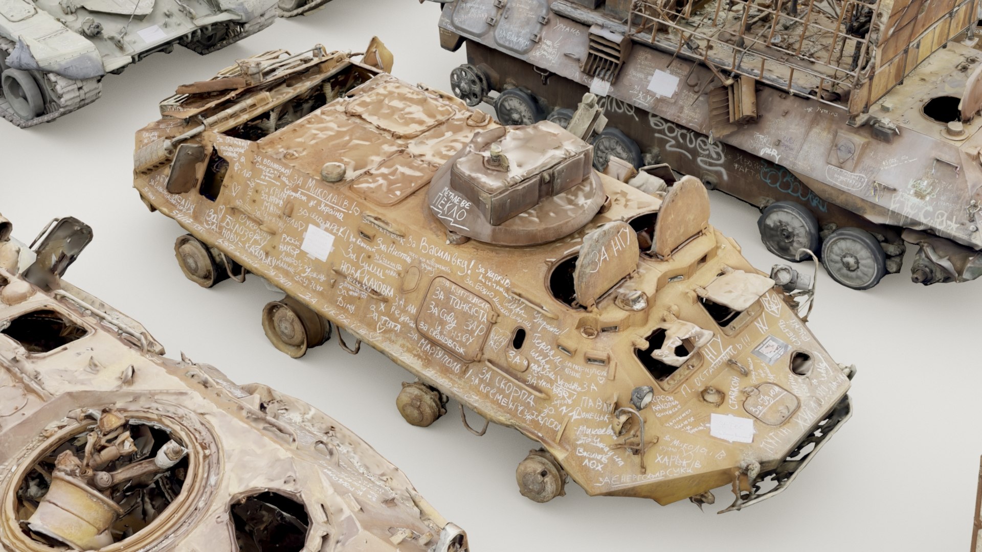 3D Destroyed russian armored vehicles Vol2 https://p.turbosquid.com/ts-thumb/Bd/7A6D8s/wu/364_destrmilitary_vol2_0015/jpg/1697909156/1920x1080/fit_q87/825c0d94c8cbd98df7a140fa145d98f3e594f9bf/364_destrmilitary_vol2_0015.jpg