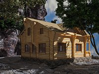 blockhouse of round logs