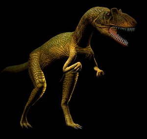 allosaurus dinosaur poser 3d model