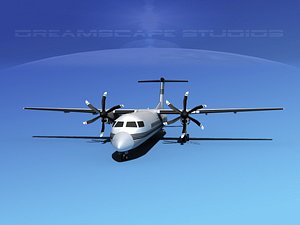dhc-8-400 400 3d 3ds