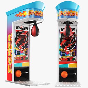 Detailed Punching Boxing Arcade Game 3D model