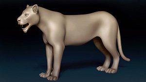 3D model Lioness Base Mesh 3D model