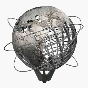 3D model Steel Globe Sculpture