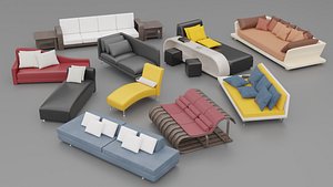 3D furniture sofa seat model