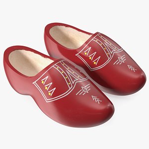 Red Dutch Clogs Shoes