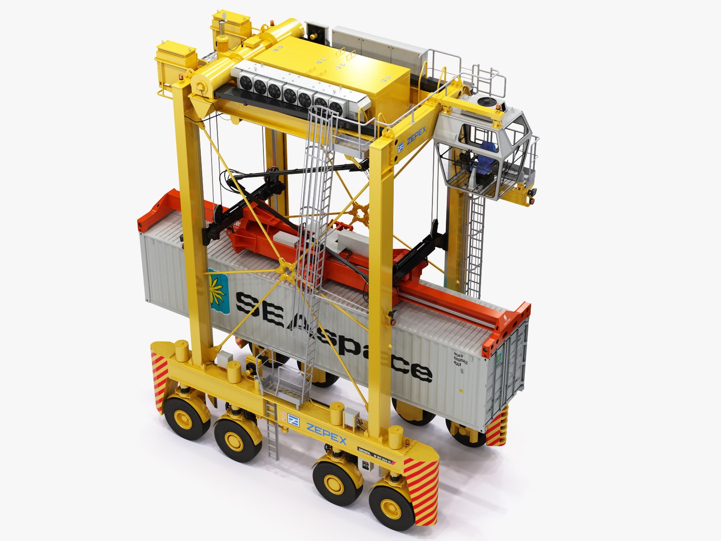 Straddle Carrier Generic 3D Model - TurboSquid 1407792