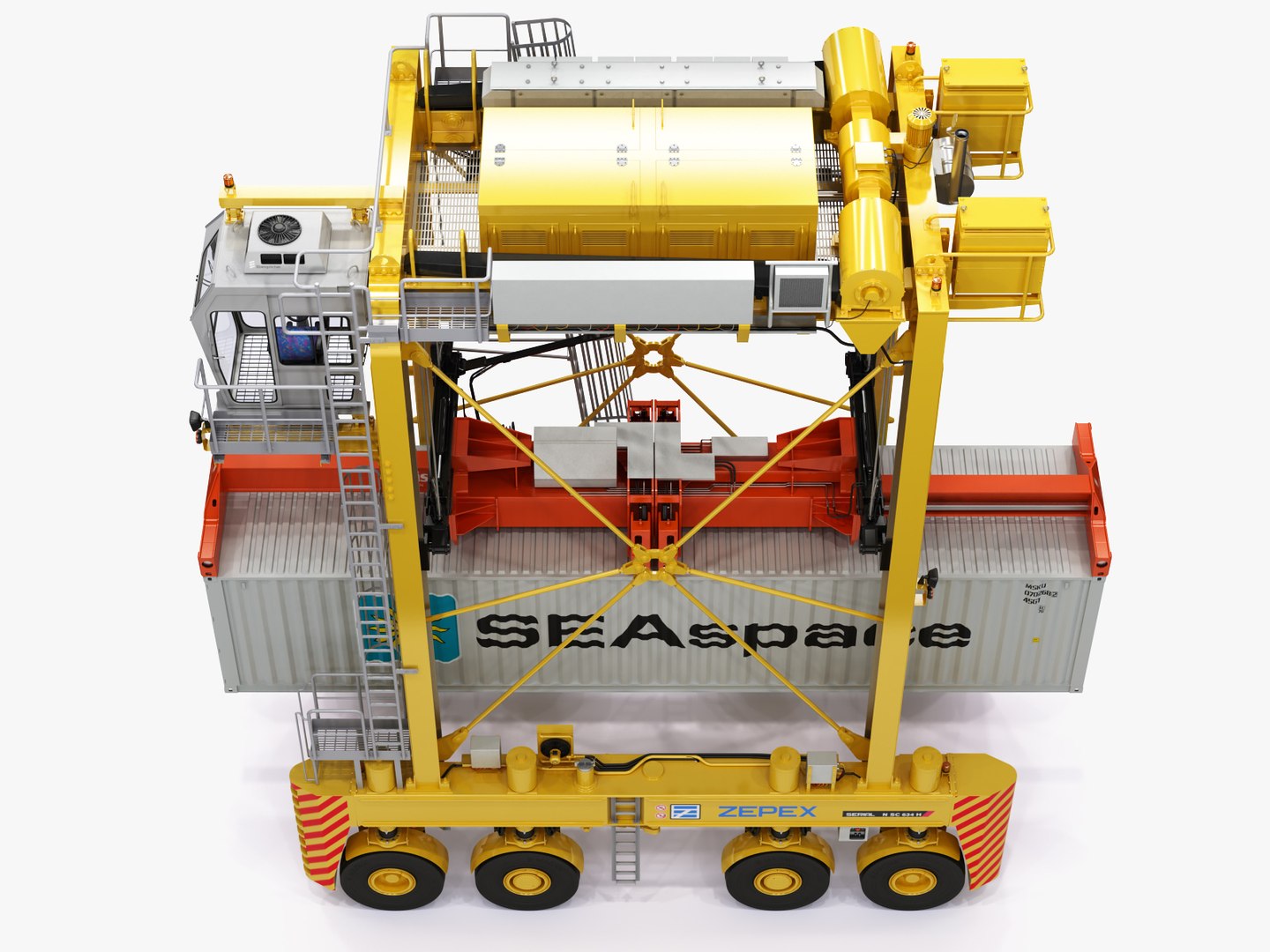 Straddle Carrier Generic 3D Model - TurboSquid 1407792