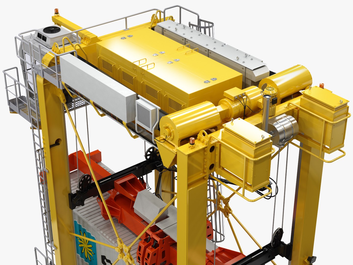 Straddle Carrier Generic 3D Model - TurboSquid 1407792