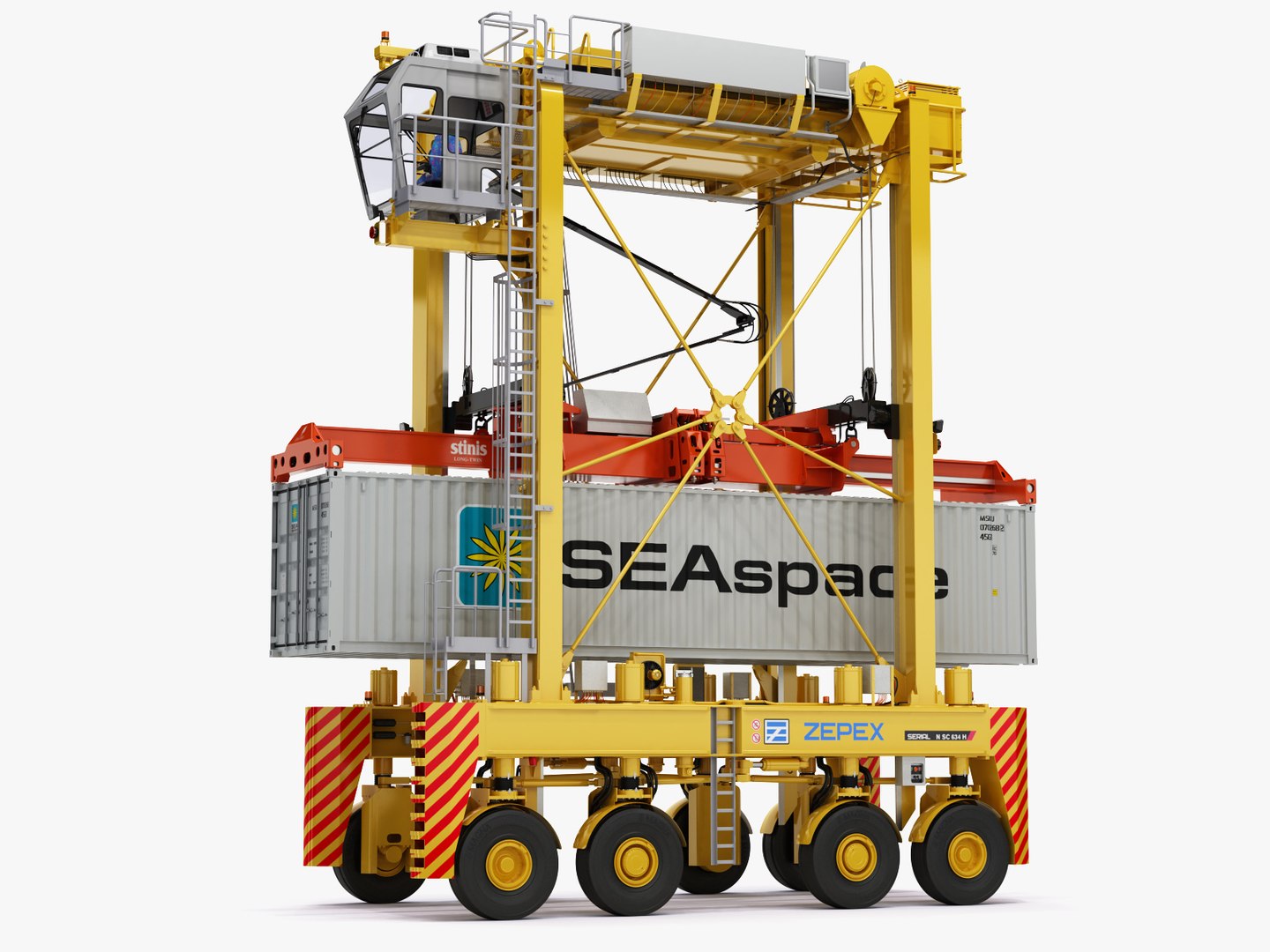 Straddle Carrier Generic 3D Model - TurboSquid 1407792