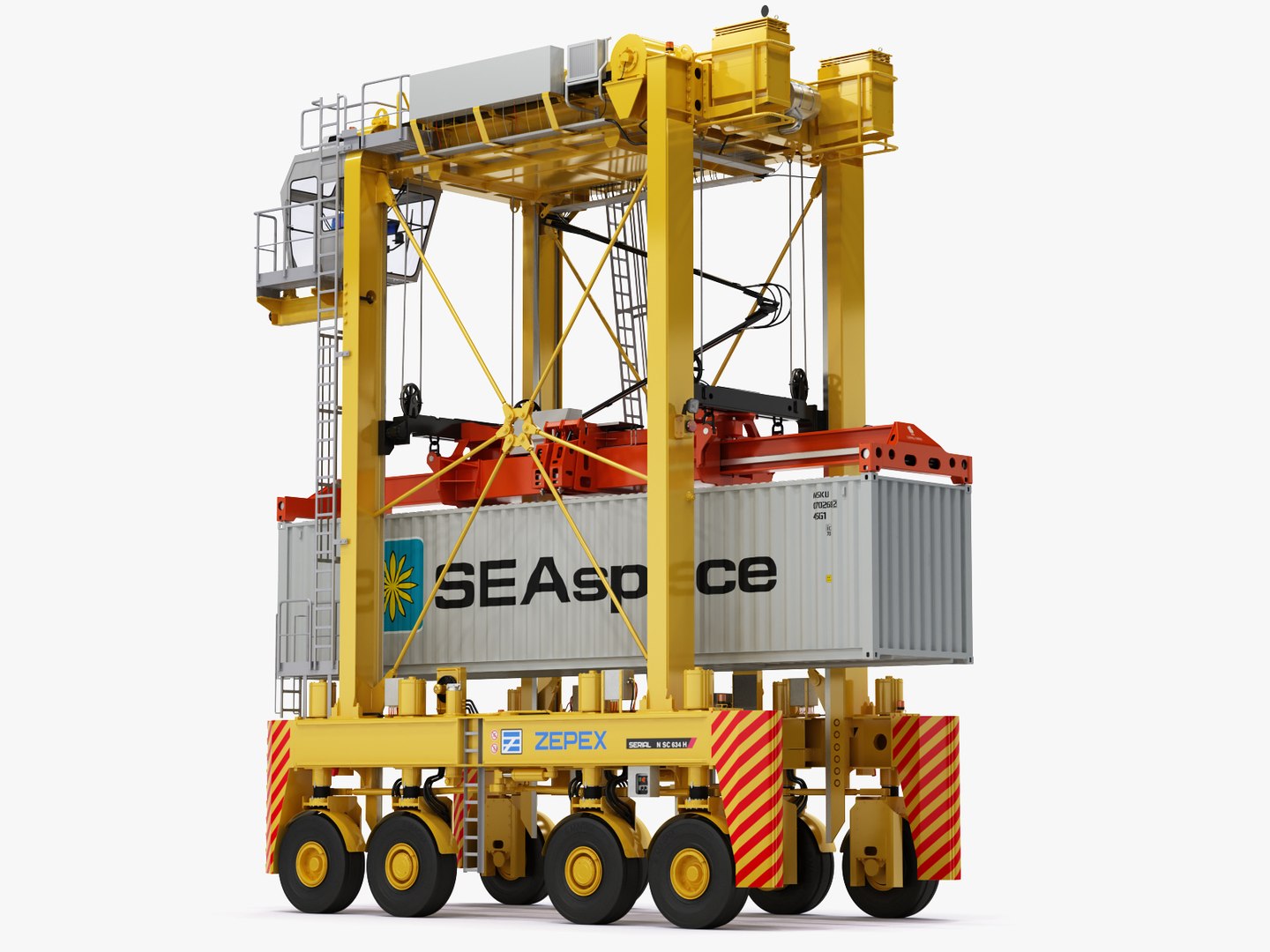 Straddle Carrier Generic 3D Model - TurboSquid 1407792