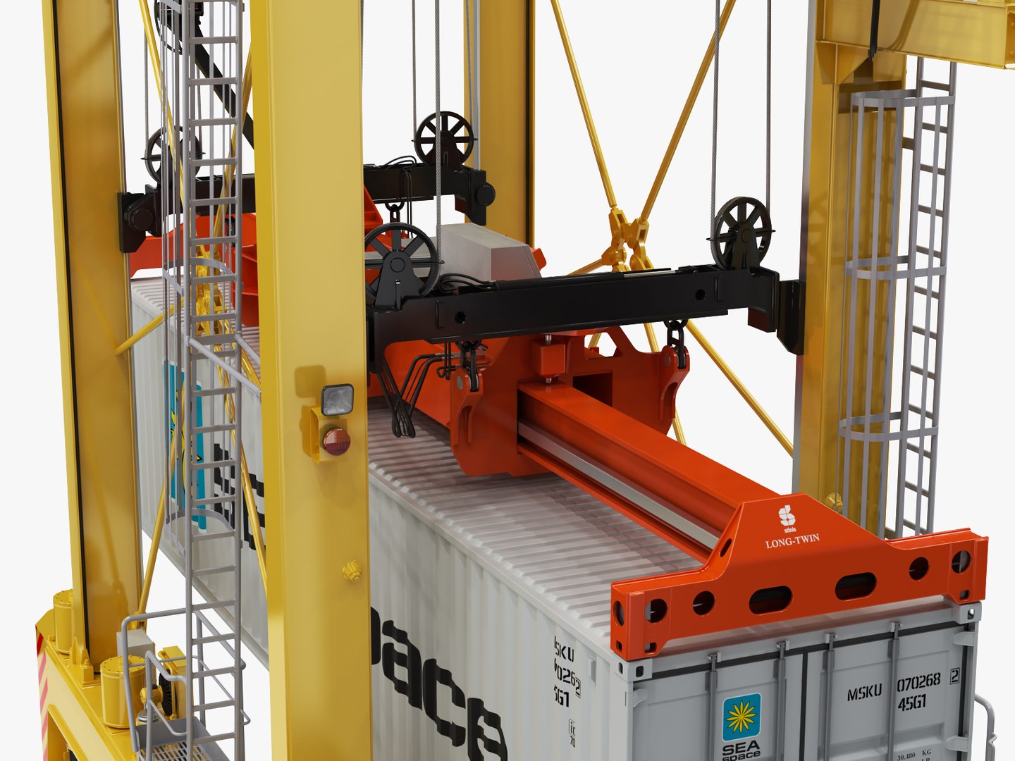 Straddle Carrier Generic 3D Model - TurboSquid 1407792