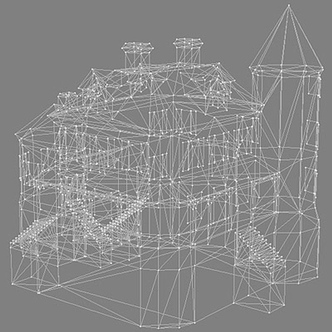 3d Model Of Historical Victorian Manor House