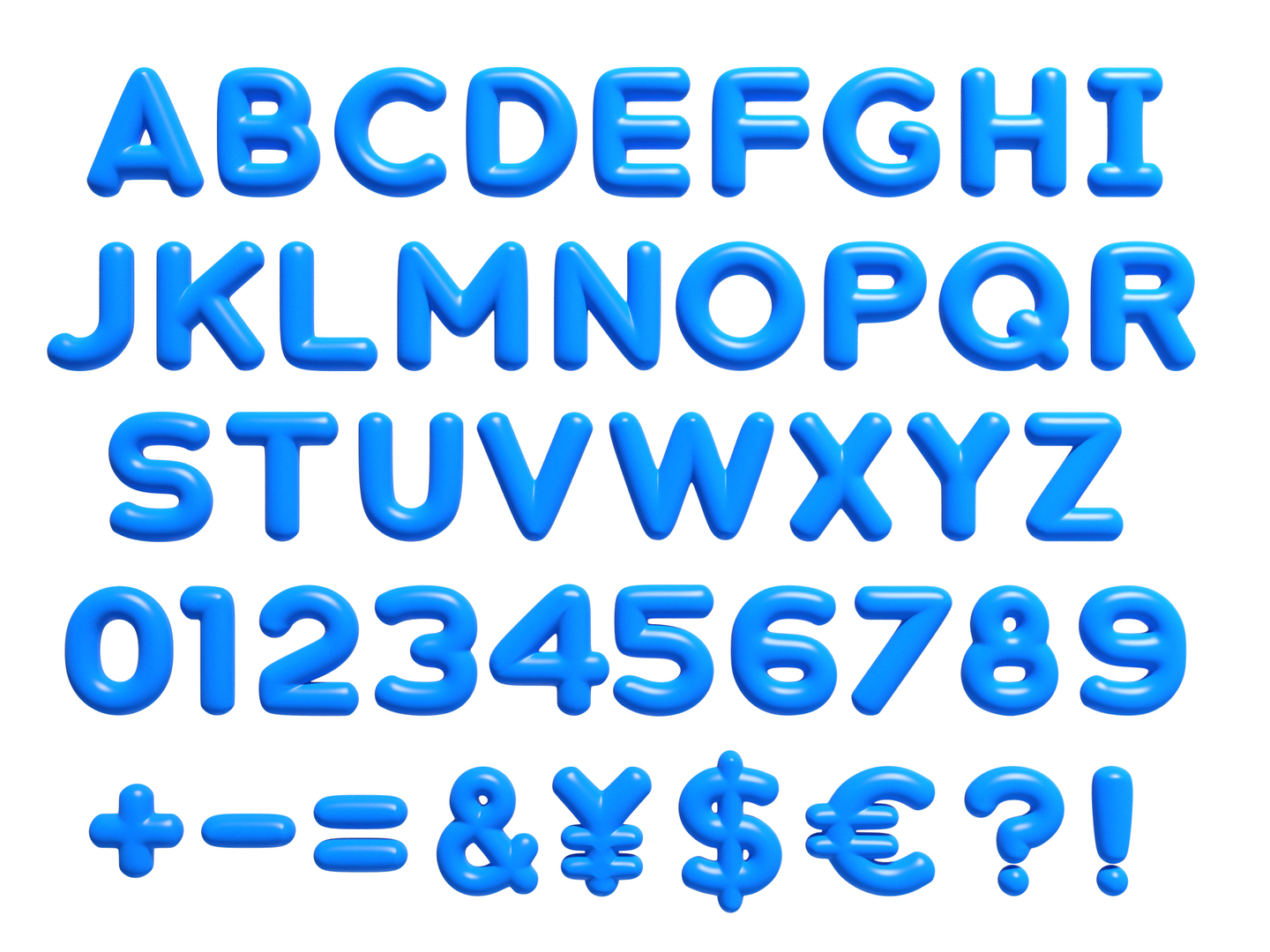 3d bubble letter alphabet