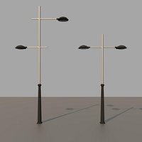 2x Modern street lights