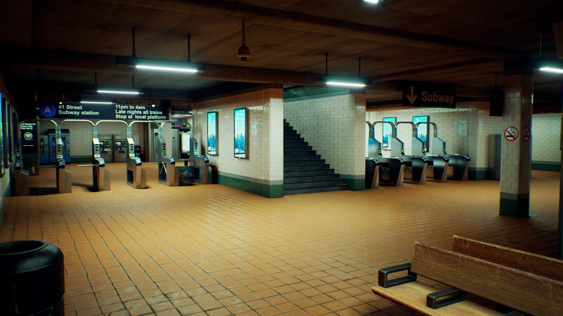 Subway Realm - Game-Ready NYC Metro Station Environment 3D model https://p.turbosquid.com/ts-thumb/Bd/iUANtc/5O/nysubwayscreenshots1920x108017nologo/jpg/1692108538/1920x1080/fit_q87/b9f94b17cd43547f03fd9158d44e58bb243b6d90/nysubwayscreenshots1920x108017nologo.jpg