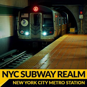 Subway Realm - Game-Ready NYC Metro Station Environment 3D model
