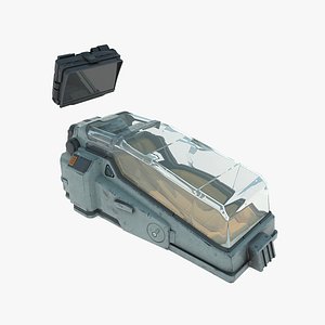 3D Future sci-fi sleep chamber
