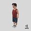 Pose debout de style d'été de personnage masculin nain