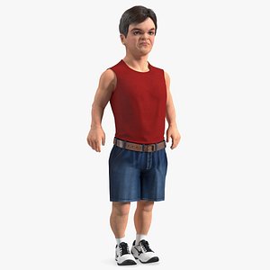Dwarf Male Character Summer Style Standing Pose