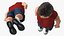 Pose debout de style d'été de personnage masculin nain