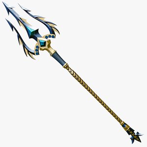 Fantasy Trident 01 All PBR Unity UE Textures Included