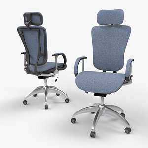 Blue Black Modern Ergonomic Office Chair