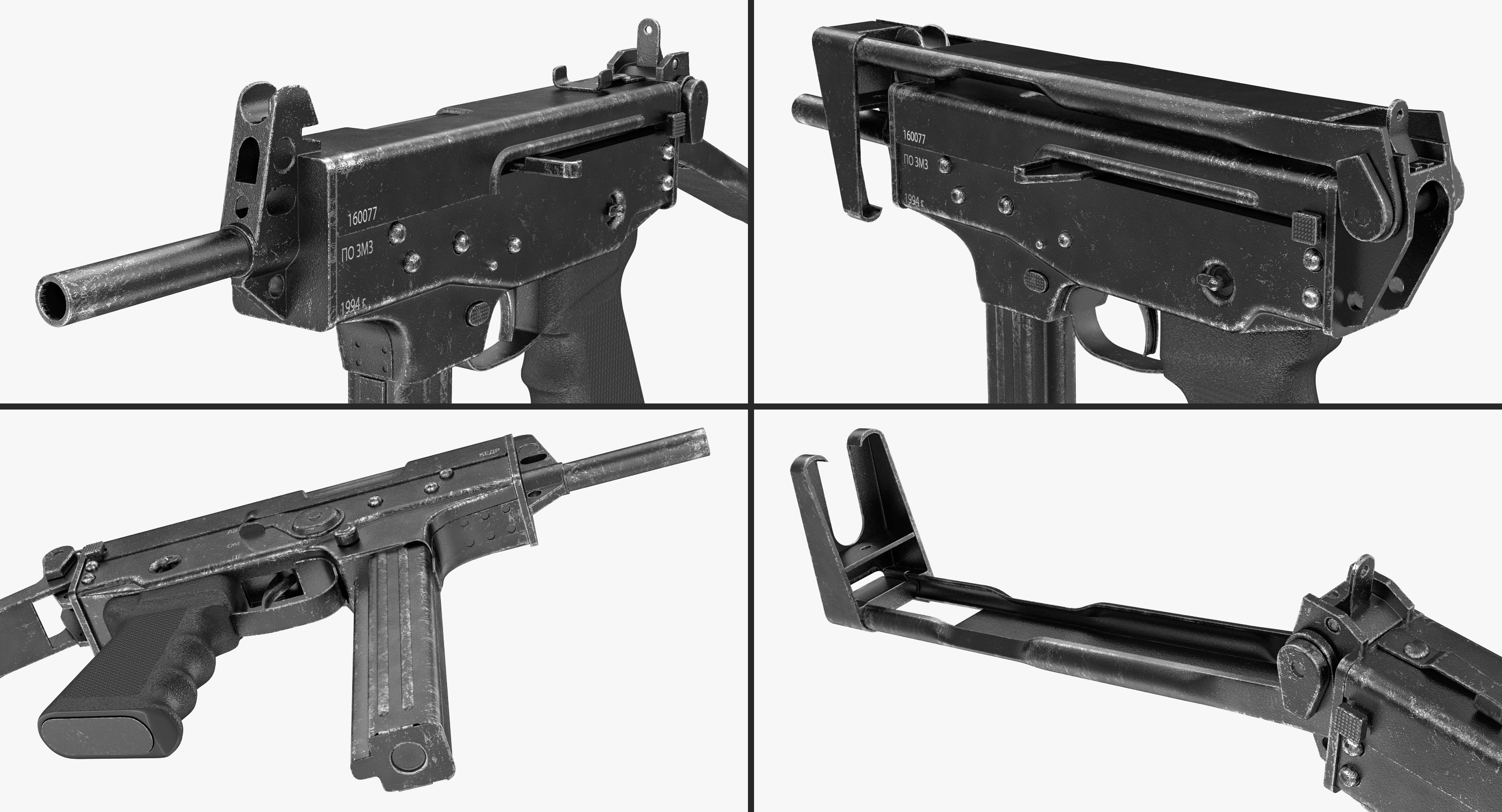 Submachine Gun Pp-91 Kedr 3D Model - TurboSquid 1163843