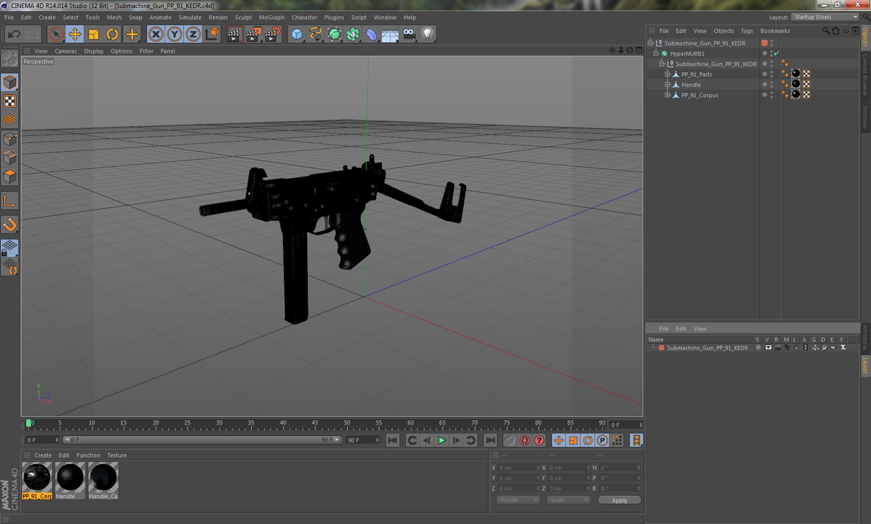 Submachine Gun Pp-91 Kedr 3D Model - TurboSquid 1163843