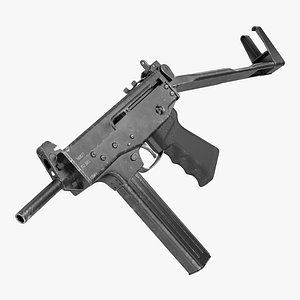 submachine gun pp-91 kedr 3D model