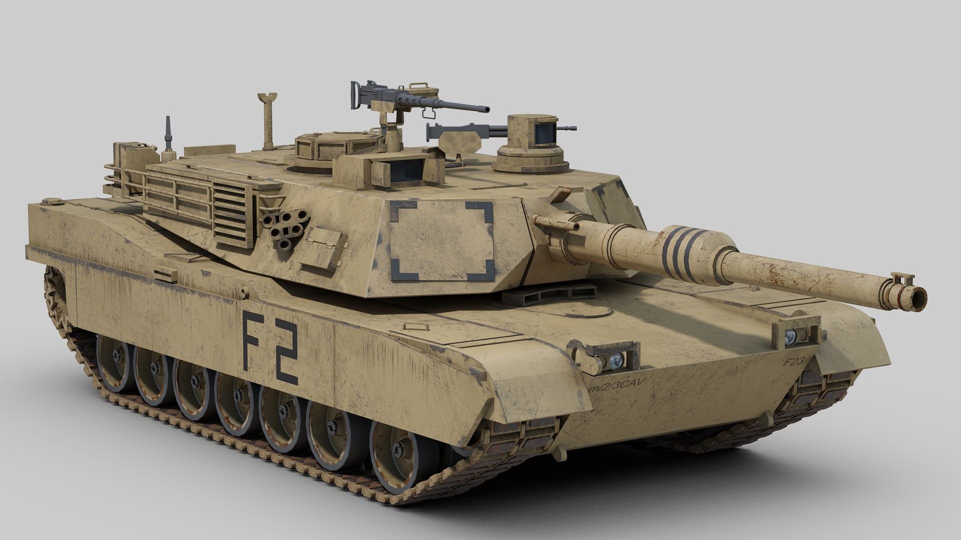 3D Model M1A2 Abrams Tank - TurboSquid 2105942