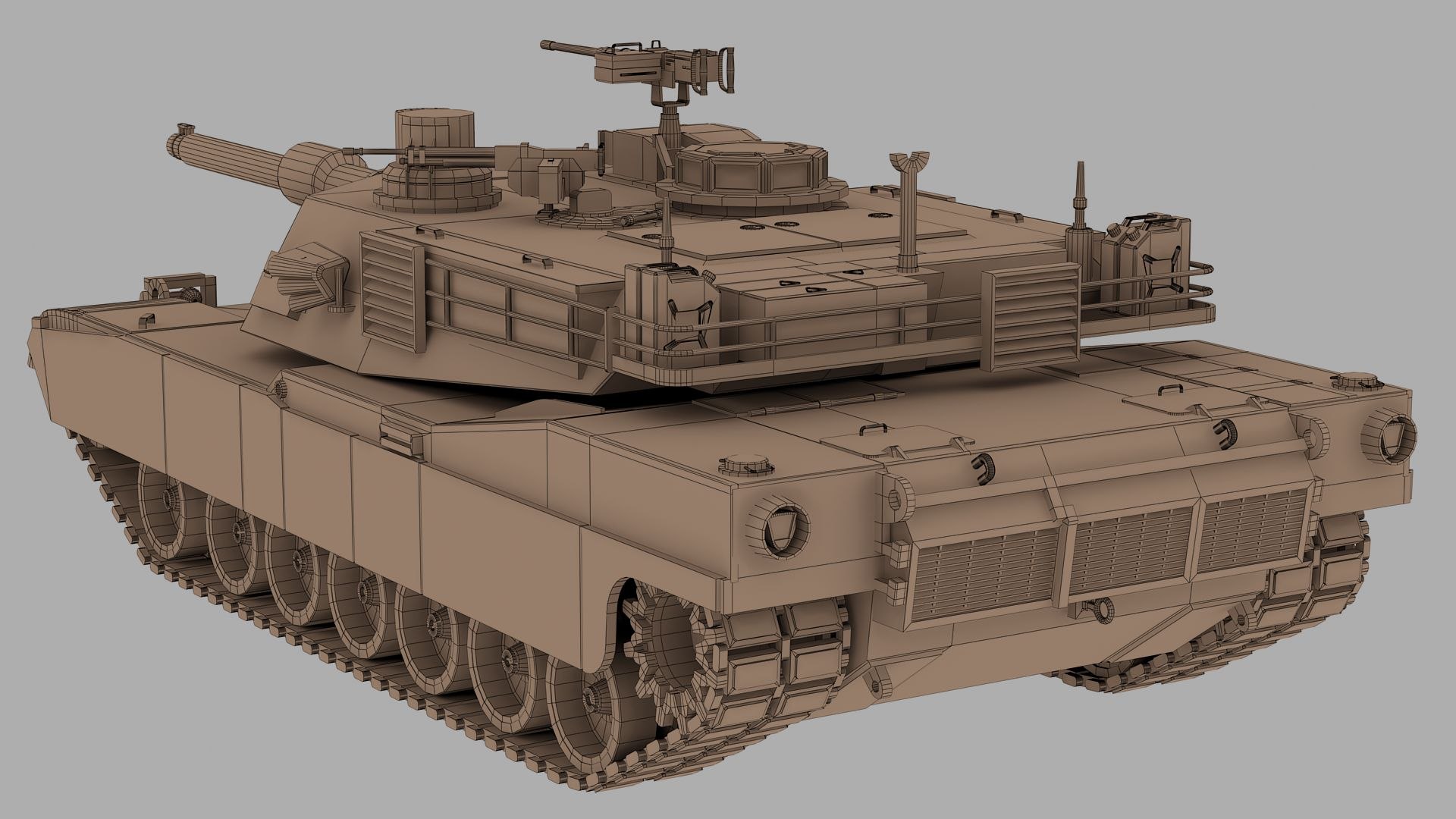 3D Model M1A2 Abrams Tank - TurboSquid 2105942