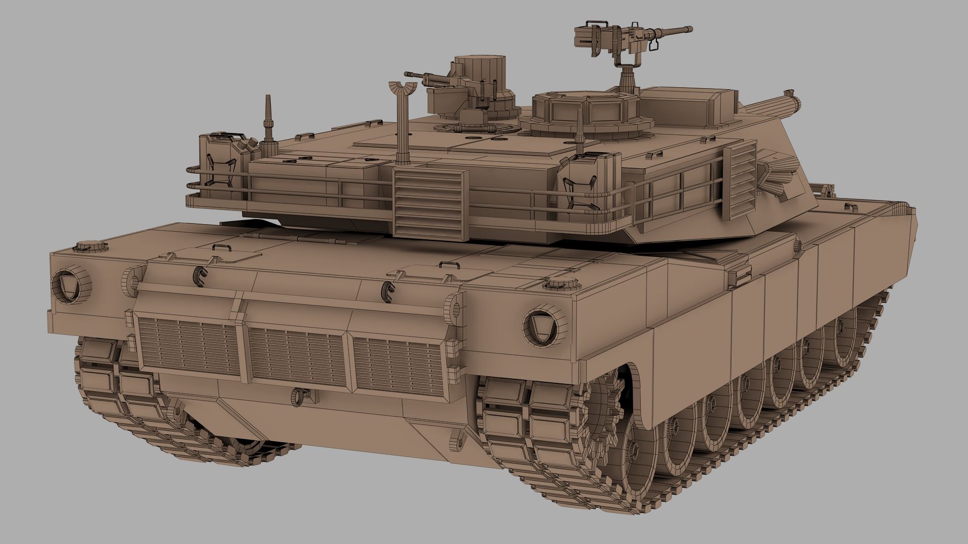 3D Model M1A2 Abrams Tank - TurboSquid 2105942