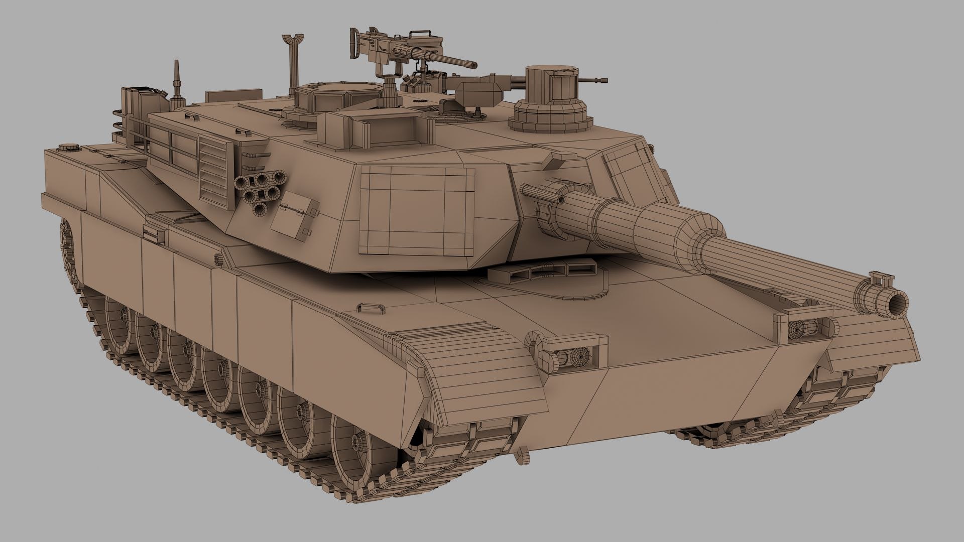 3D Model M1A2 Abrams Tank - TurboSquid 2105942