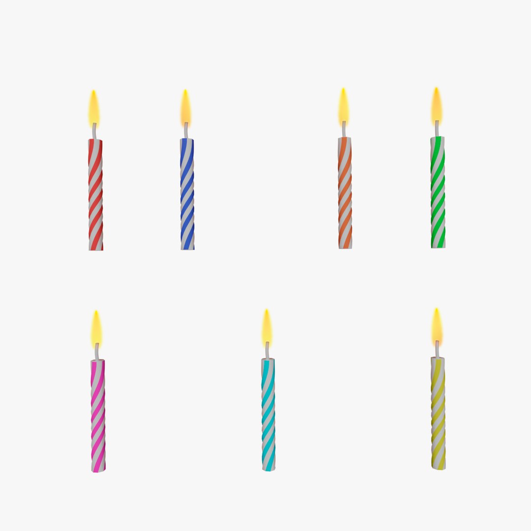 Free Birthday Candles Model - TurboSquid 1944469