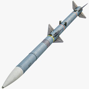 AIM-120C AMRAAM Missile PBR 3D model