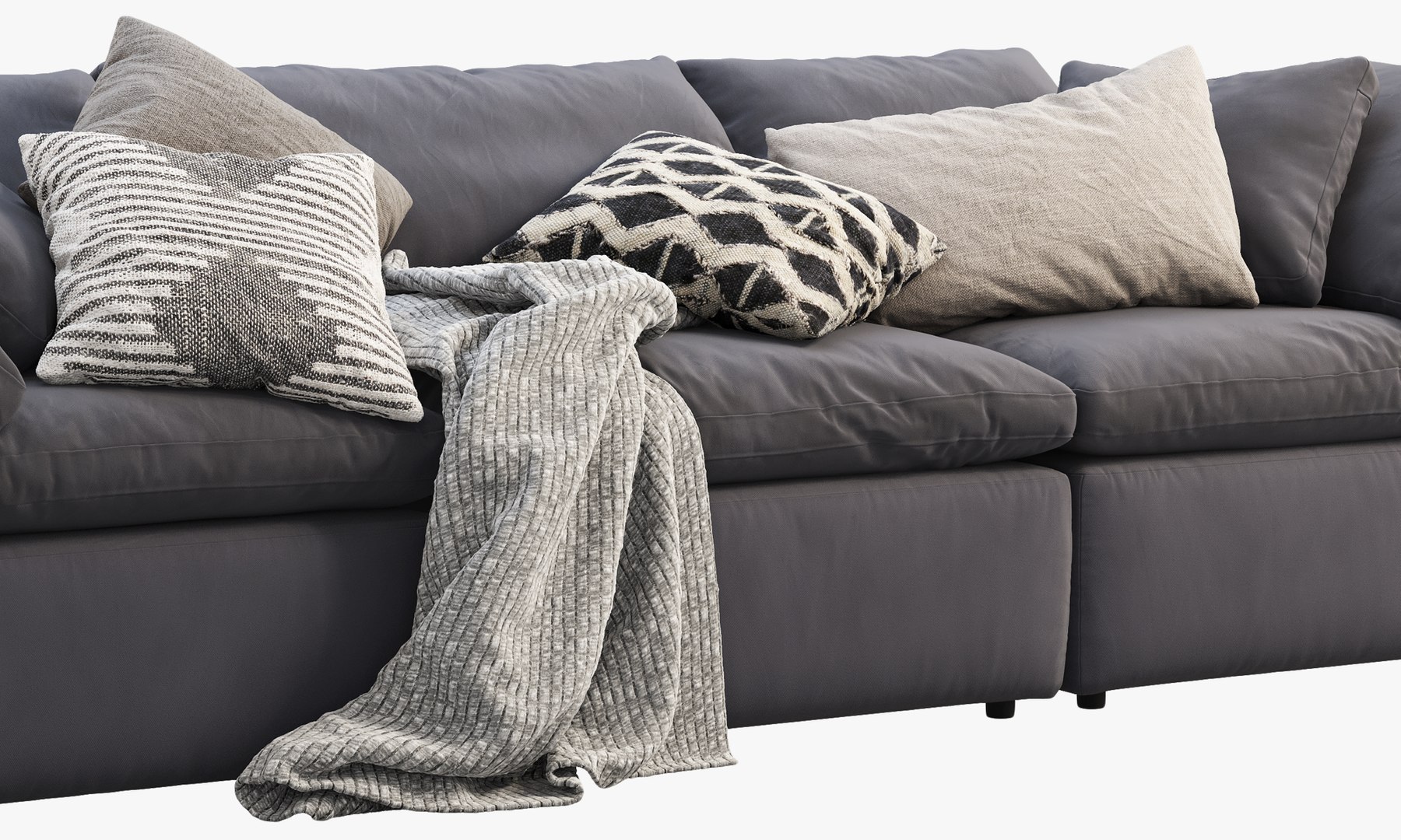 Joybird Bryant Modular Sofa 3 Piece 3D TurboSquid 1978172