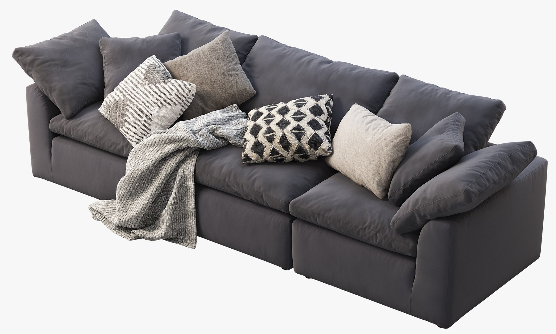 Joybird Bryant Modular Sofa 3 Piece 3D TurboSquid 1978172