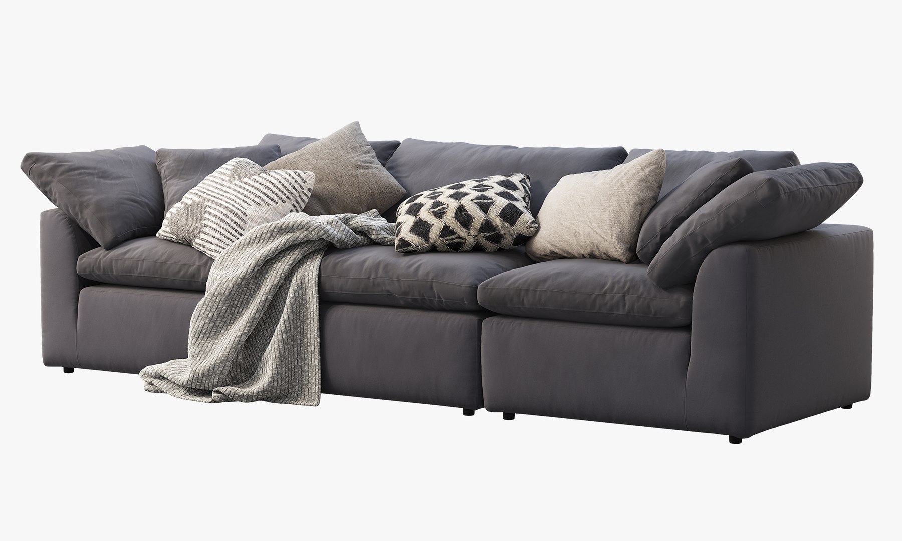 Joybird Bryant Modular Sofa 3 Piece 3D TurboSquid 1978172