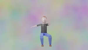 rigged character 3D model