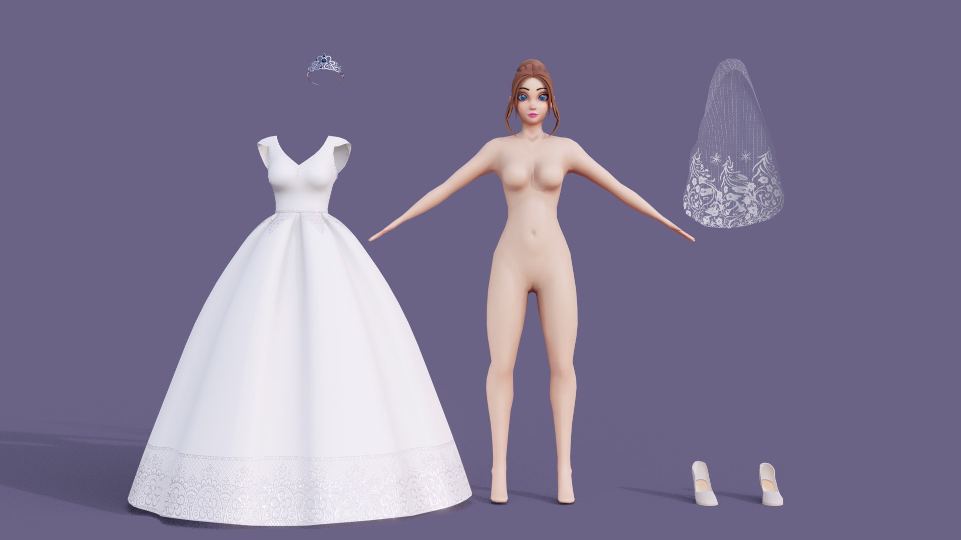 Cartoon Bride Blender Rigged 3D model https://p.turbosquid.com/ts-thumb/Be/F41uqo/wH/main9/png/1645790507/1920x1080/fit_q87/9100c0549f664288c1431677429ff939be500888/main9.jpg