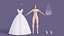 Cartoon Bride Blender Rigged