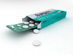 3d box aspirines model