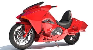 generic sport motorcycle 3D model