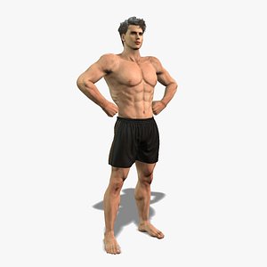 3D Strong Male Character 3D Model model