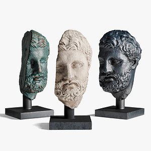 Bearded Greek head 3D model
