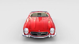 3d mercedes 300sl roadster modeled